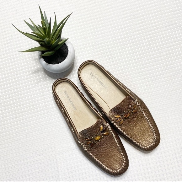 Enzo Angiolini Leather Slides 7 - Picture 1 of 6